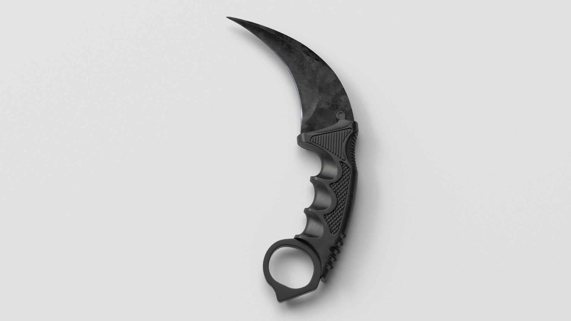 Tactical Knife Low-poly 3D model_4