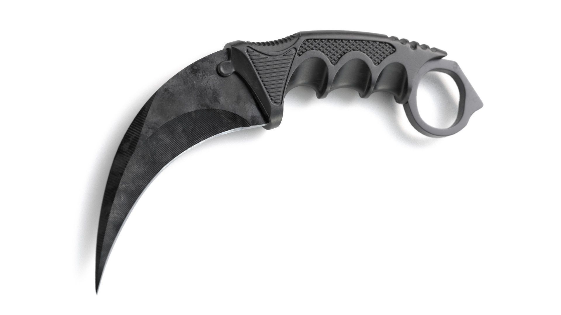 Tactical Knife Low-poly 3D model_9