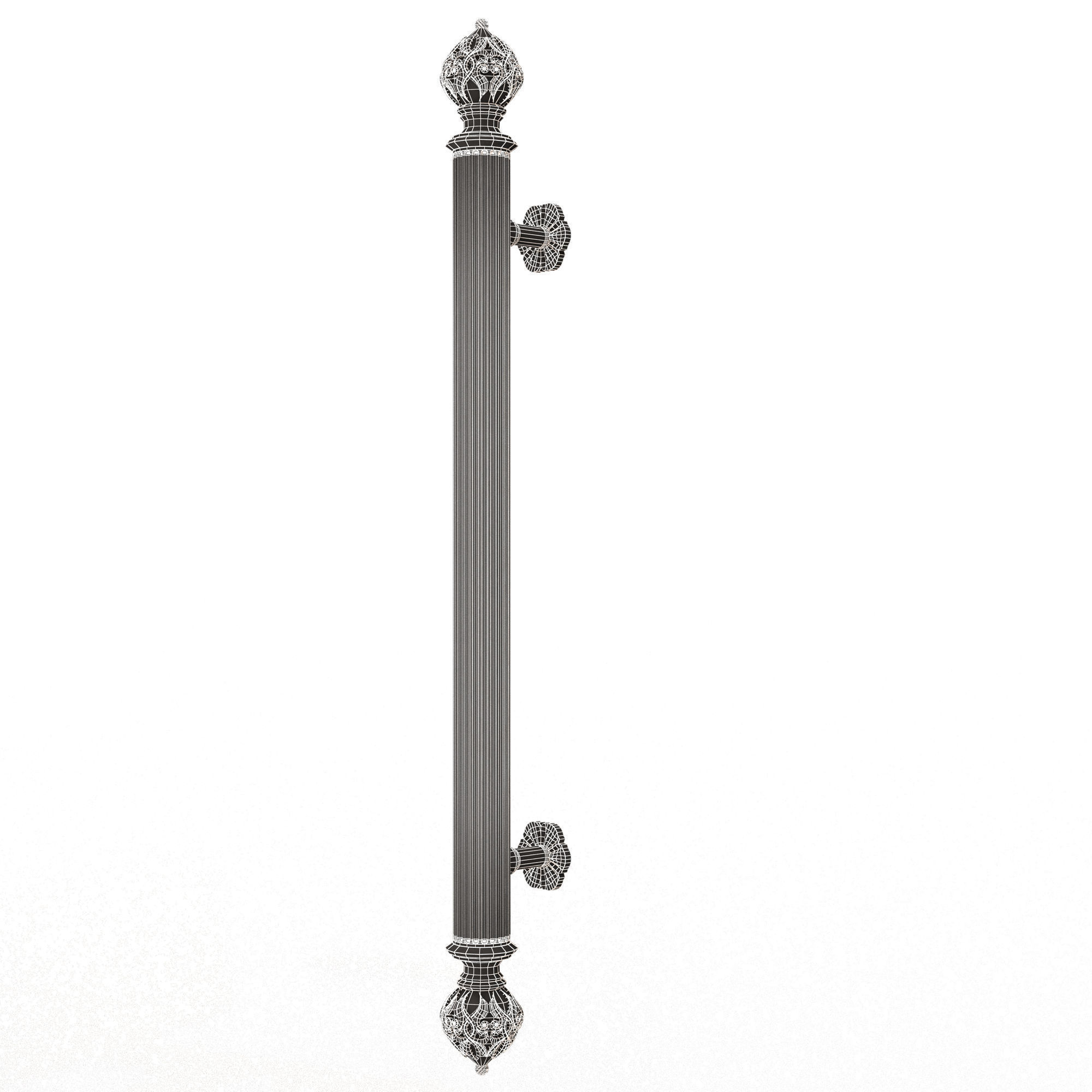 Classic Door Handle 05 Gold Low-poly 3D model_12