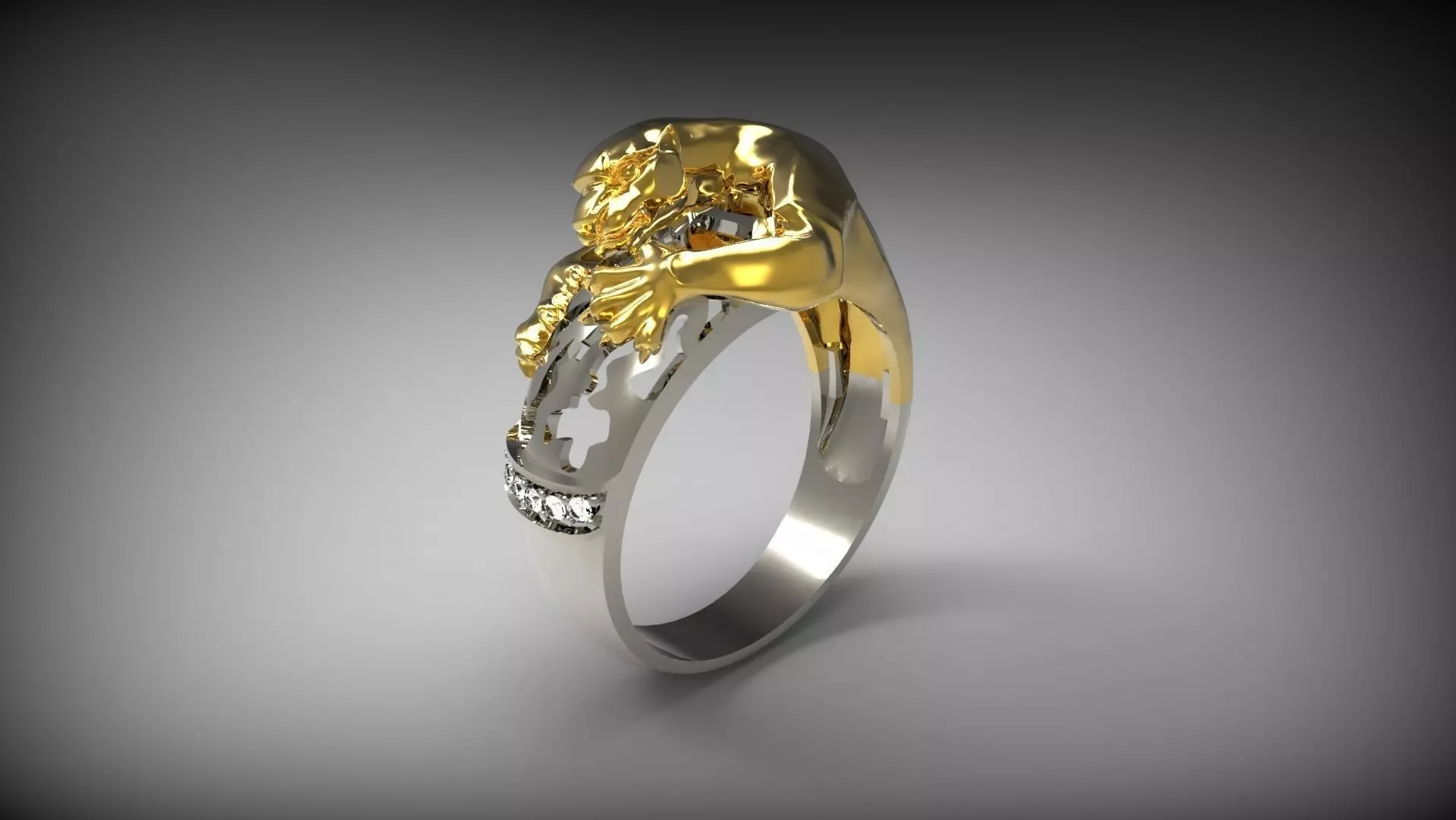 Panthere ring Free 3D print model