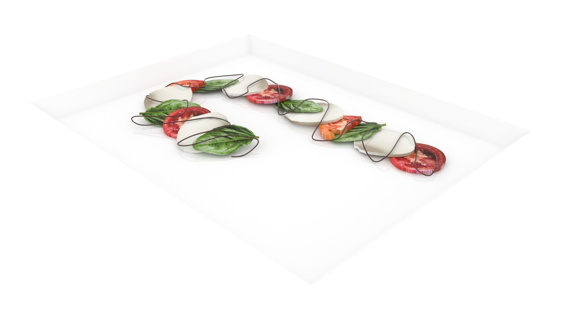 Caprese Candy Cane 3D model_8