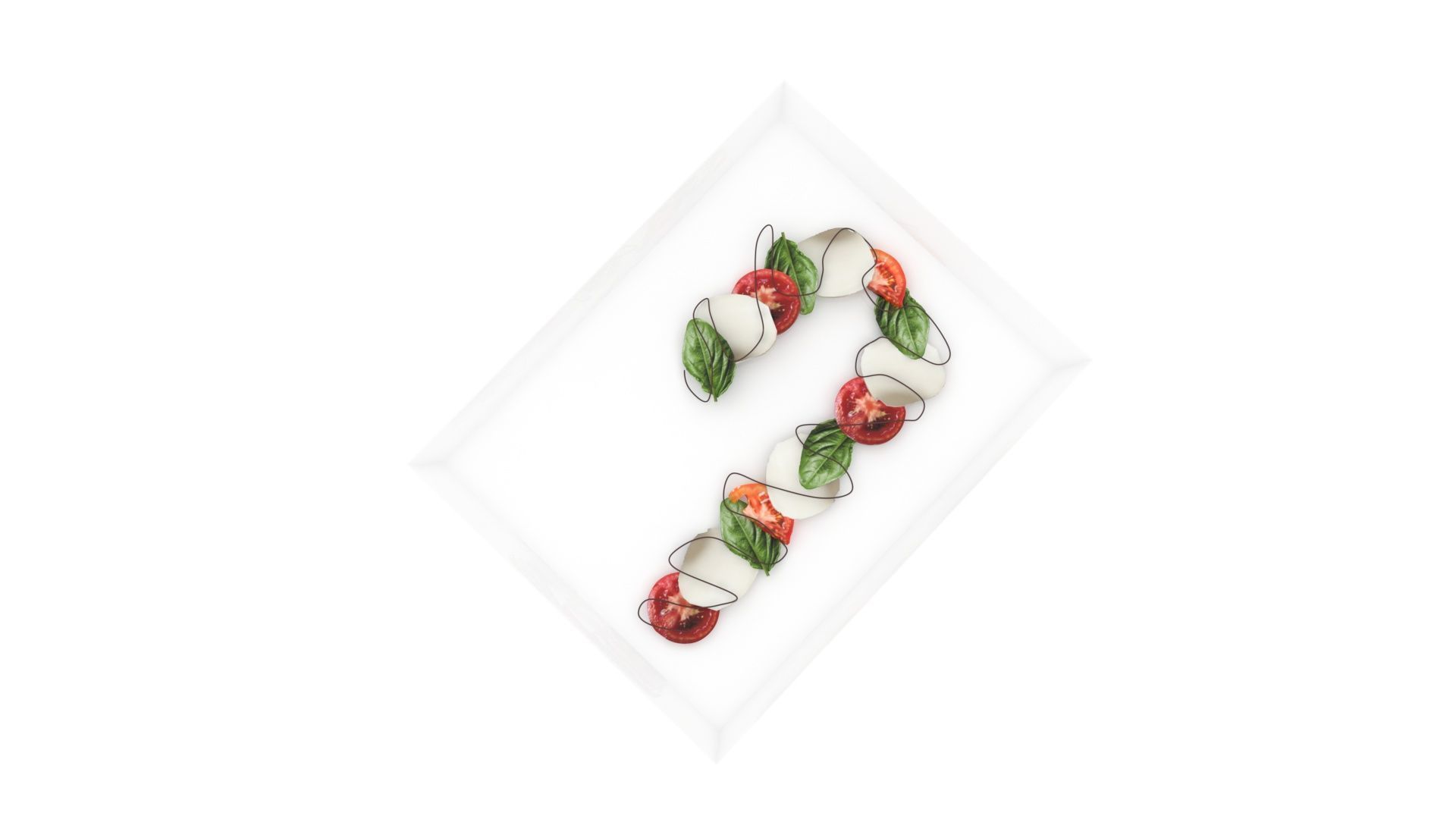 Caprese Candy Cane 3D model_9