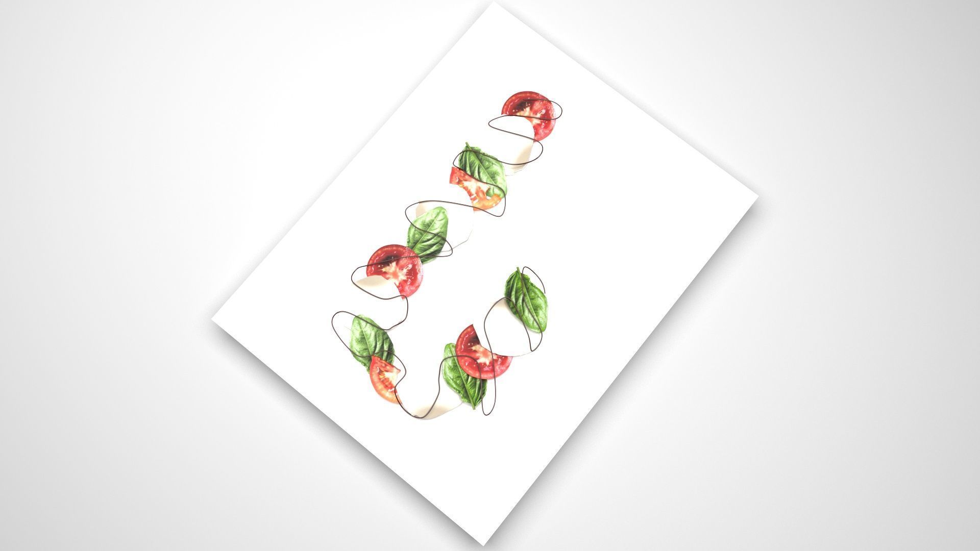 Caprese Candy Cane 3D model_4