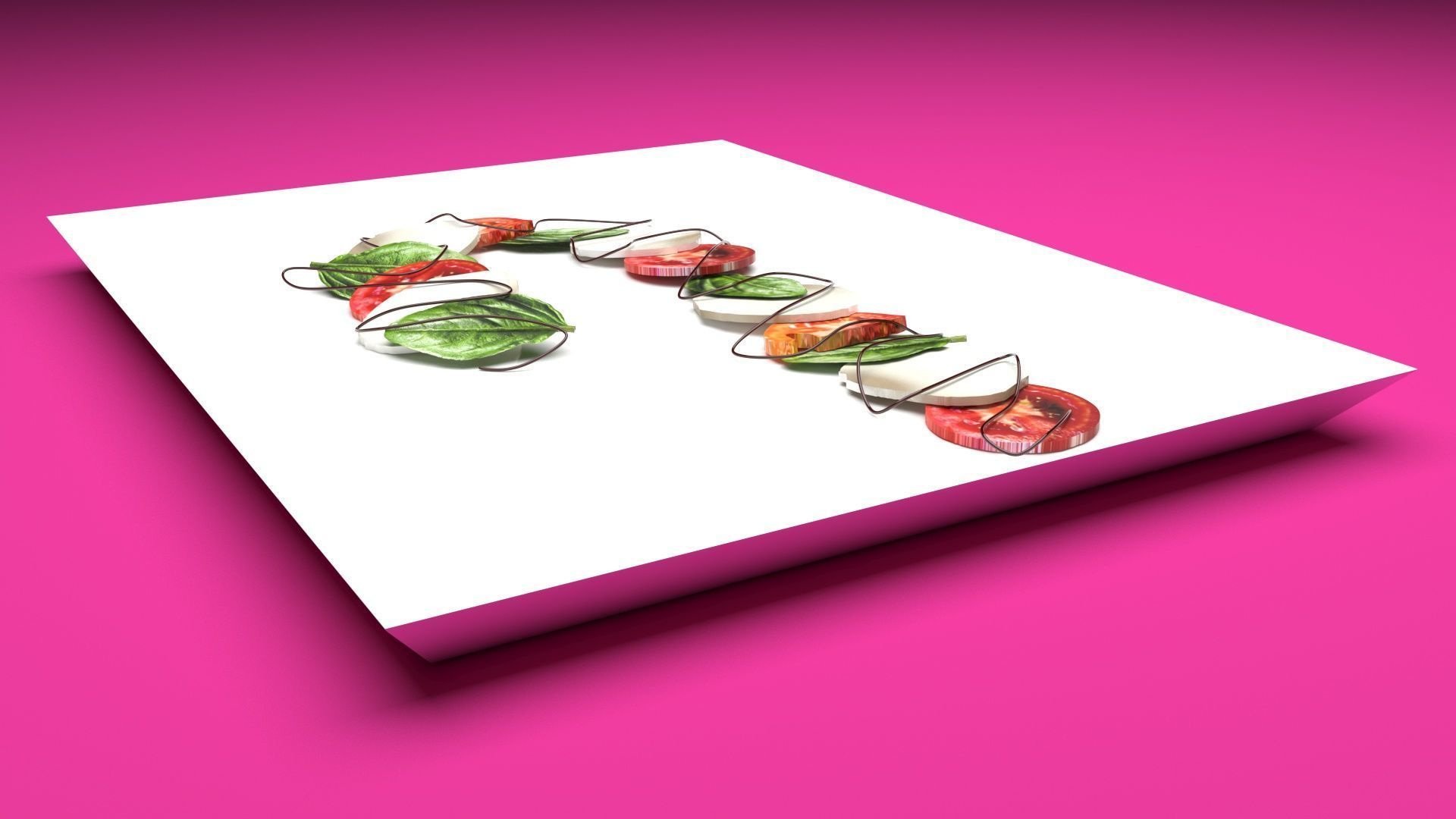 Caprese Candy Cane 3D model_6