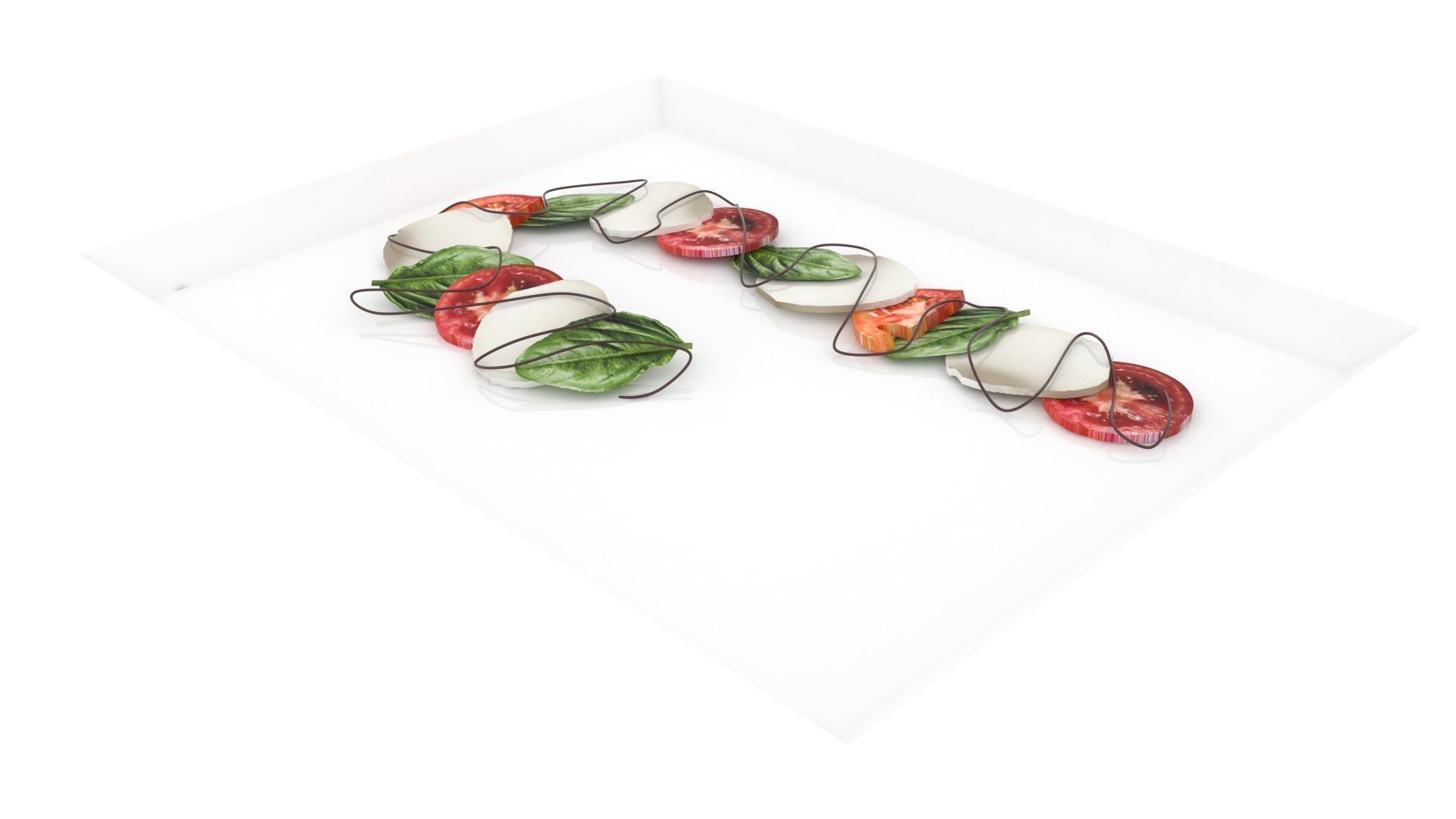 Caprese Candy Cane 3D model_13