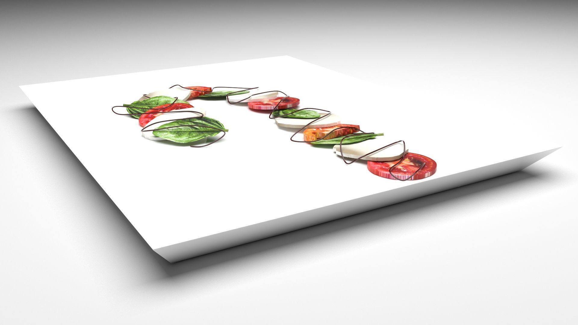 Caprese Candy Cane 3D model_5