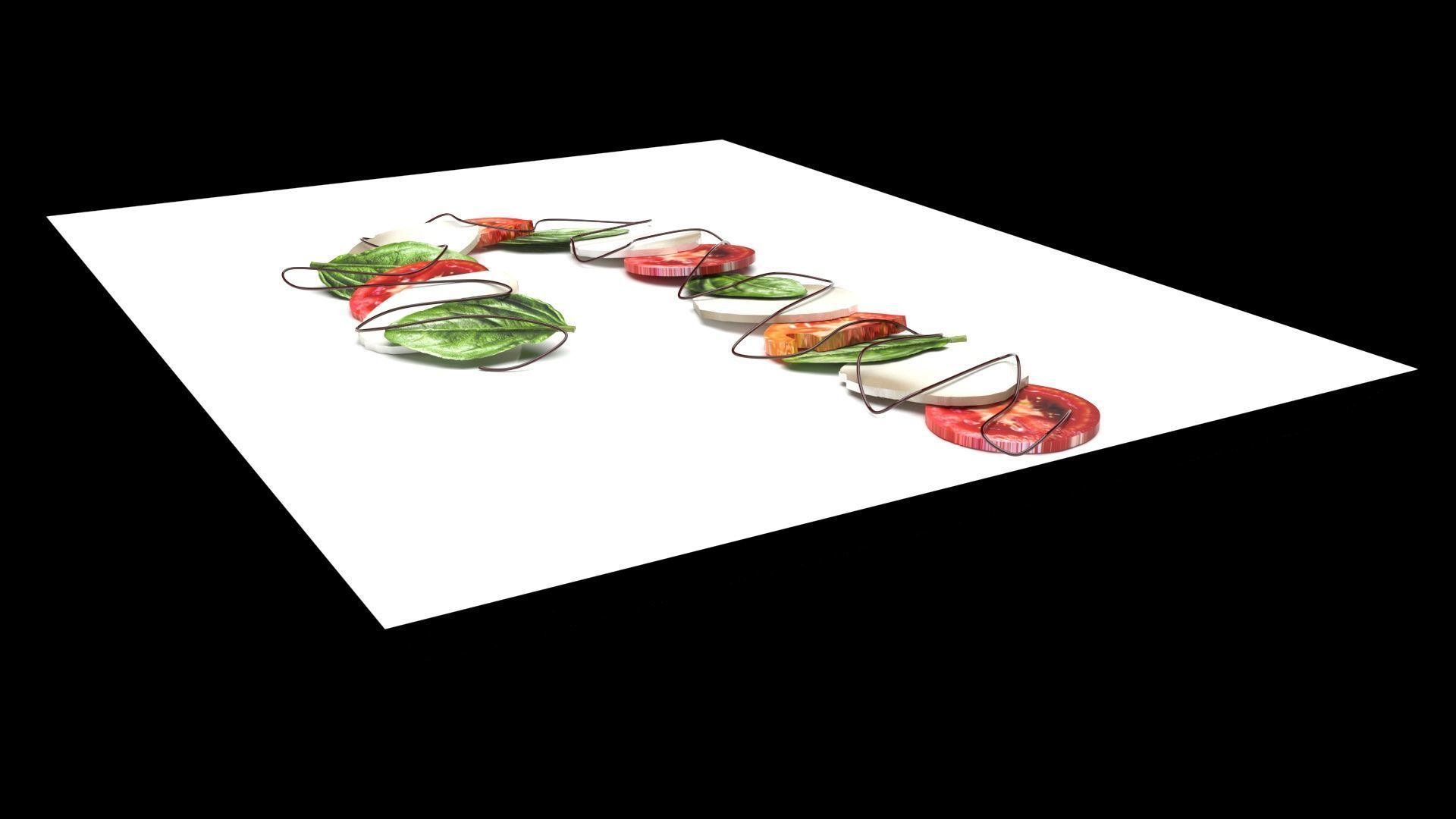 Caprese Candy Cane 3D model_7