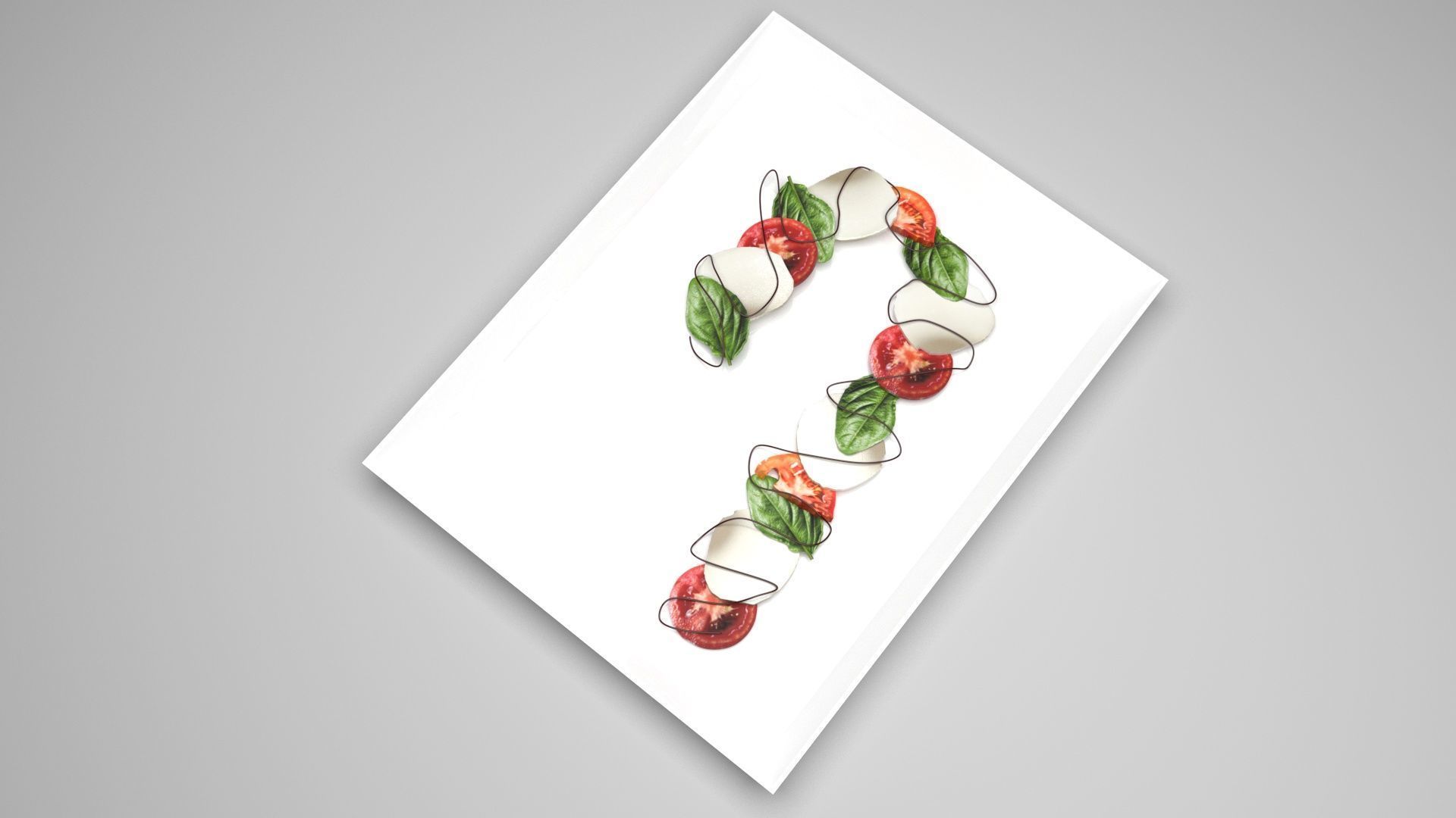 Caprese Candy Cane 3D model_2