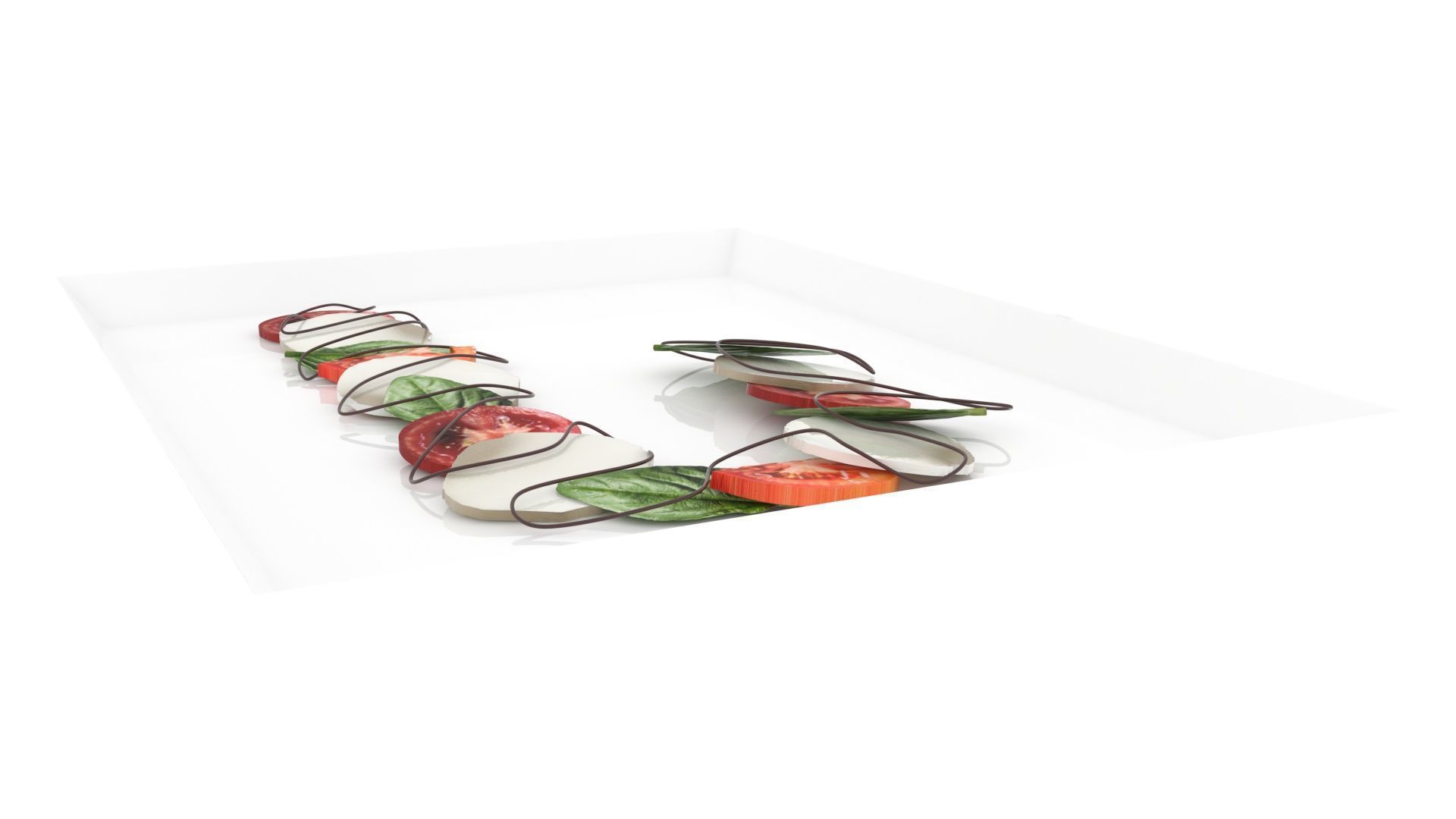 Caprese Candy Cane 3D model_10