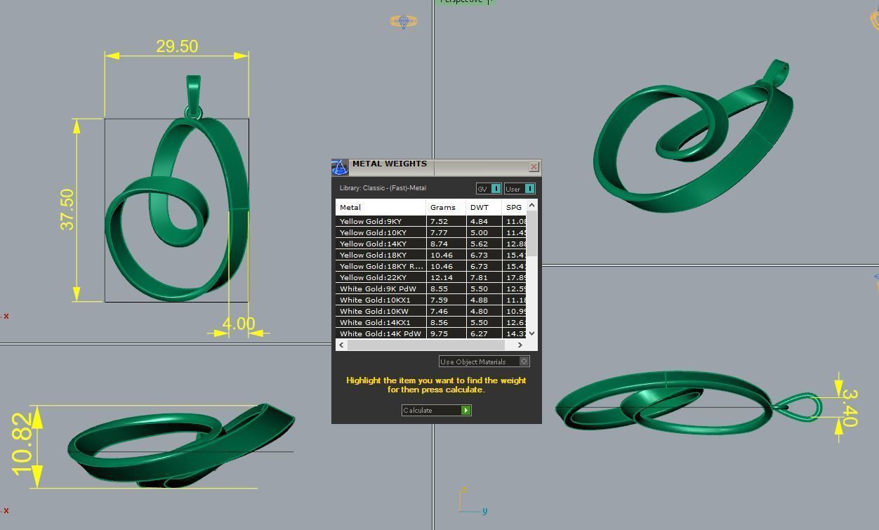 twiest pendent 3D print model_4