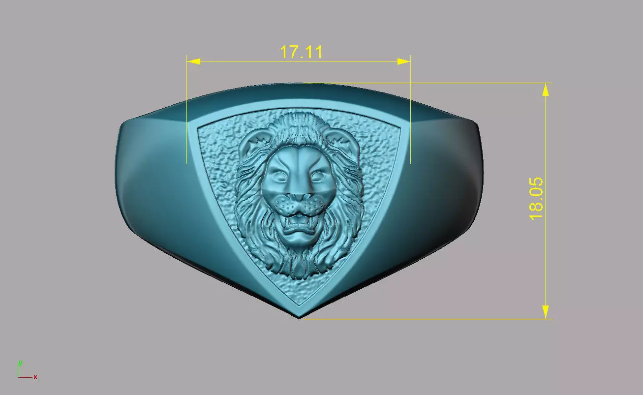 Lion ring Free 3D print model