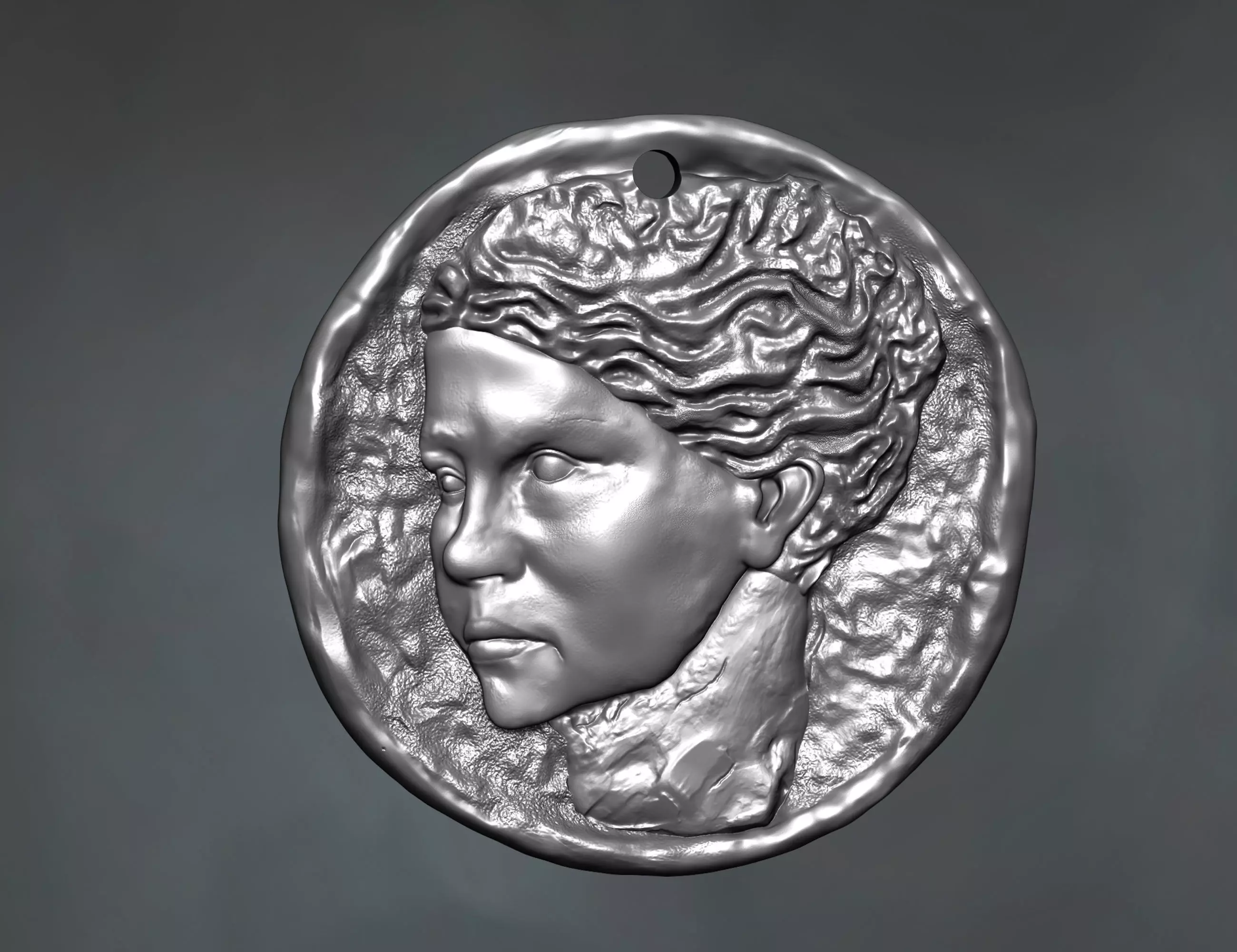 Antique coin Necklace Free 3D print model