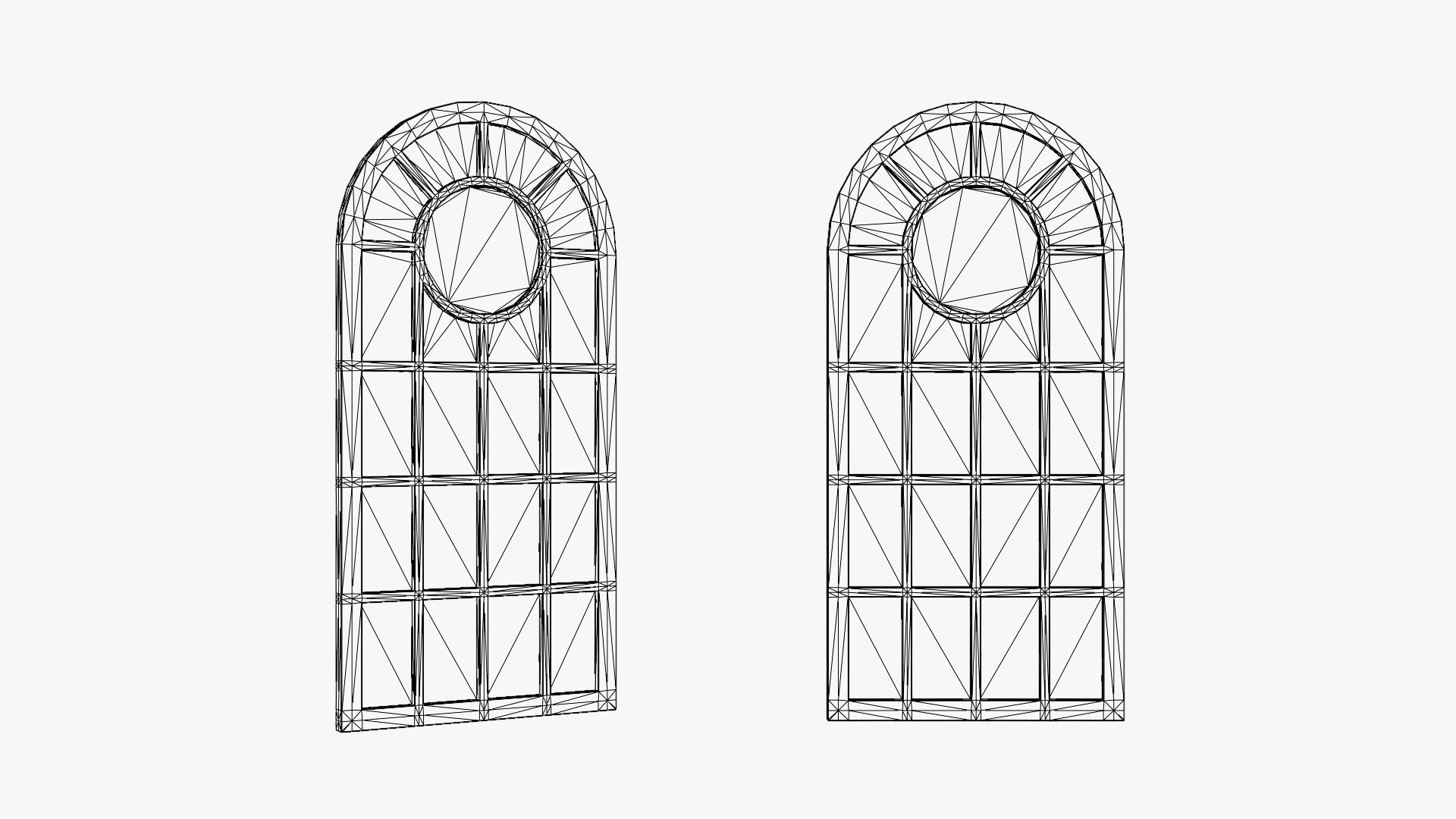Wooden Glass Window Low-poly 3D model_9