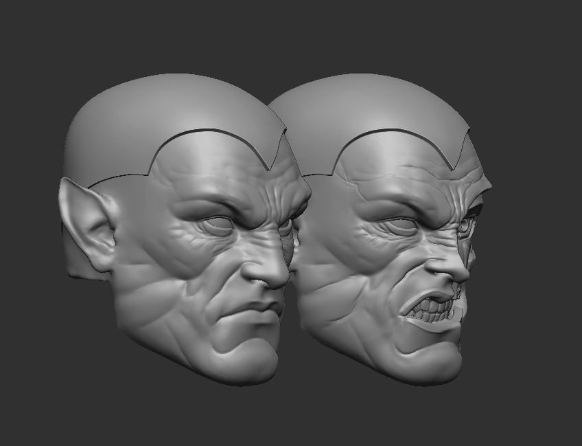 Amazo Headsculpt for Action Figures 3D print model_1