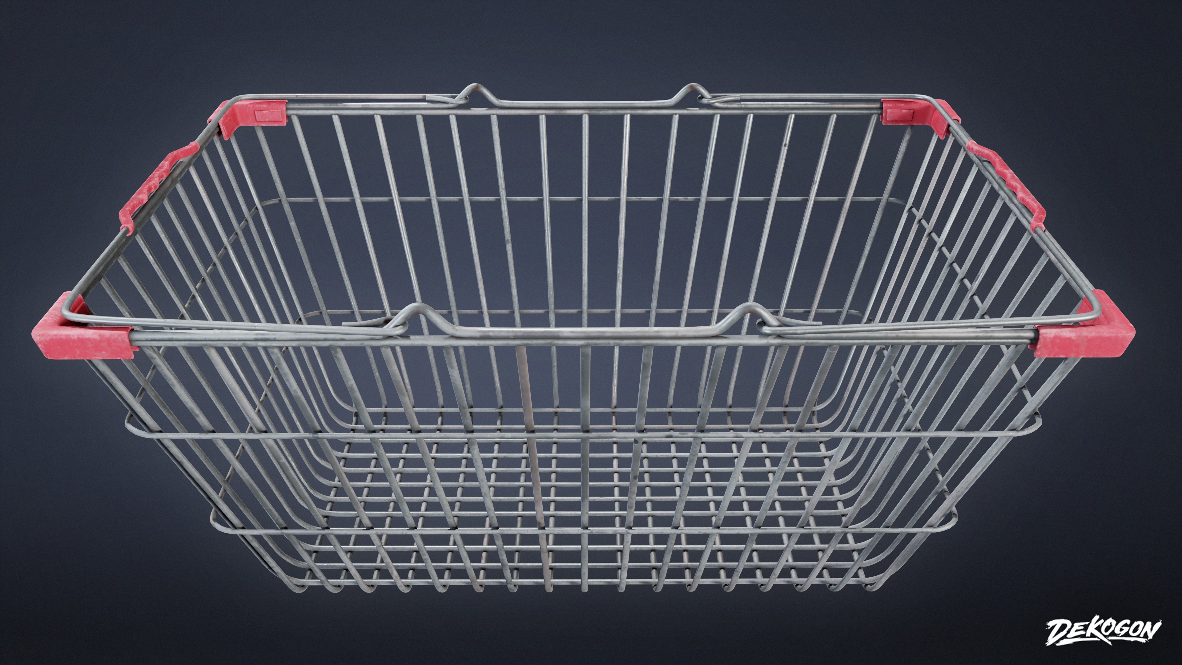 LAUNDROMAT - Baskets Metal 01 - LOW POLY AND NANITE Low-poly 3D model_6