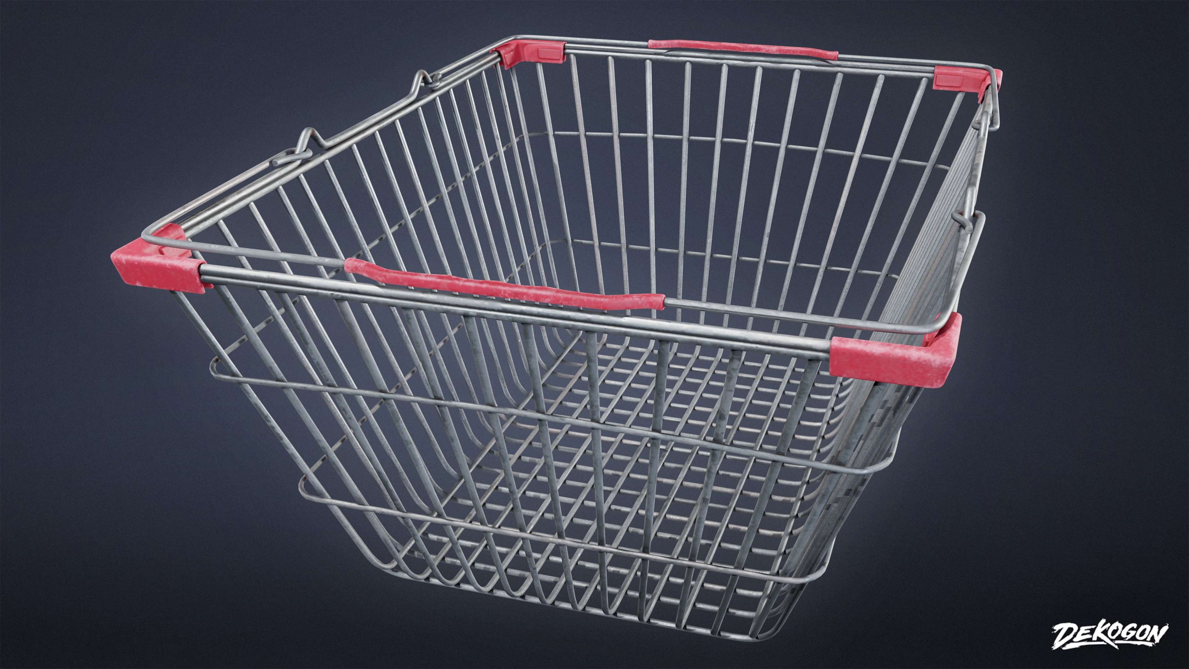 LAUNDROMAT - Baskets Metal 01 - LOW POLY AND NANITE Low-poly 3D model_5