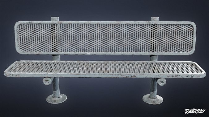 LAUNDROMAT - Bench Outdoor 01 - LOW POLY AND NANITE Low-poly 3D model