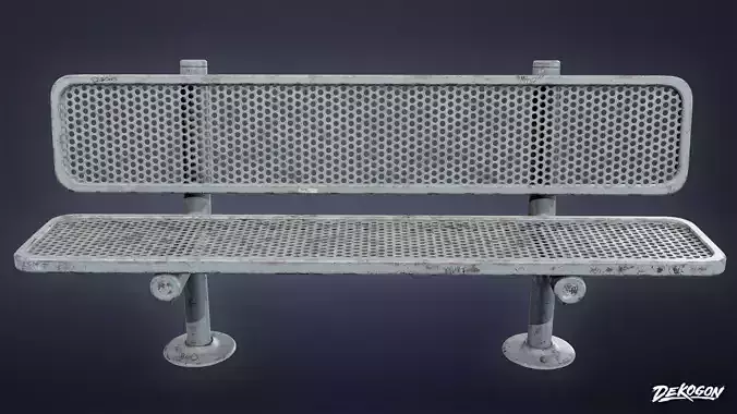 LAUNDROMAT - Bench Outdoor 01 - LOW POLY AND NANITE