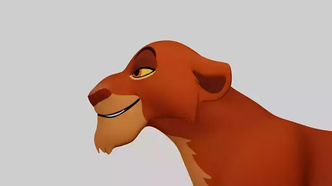 Random Lioness Lion King Low-poly 3D model