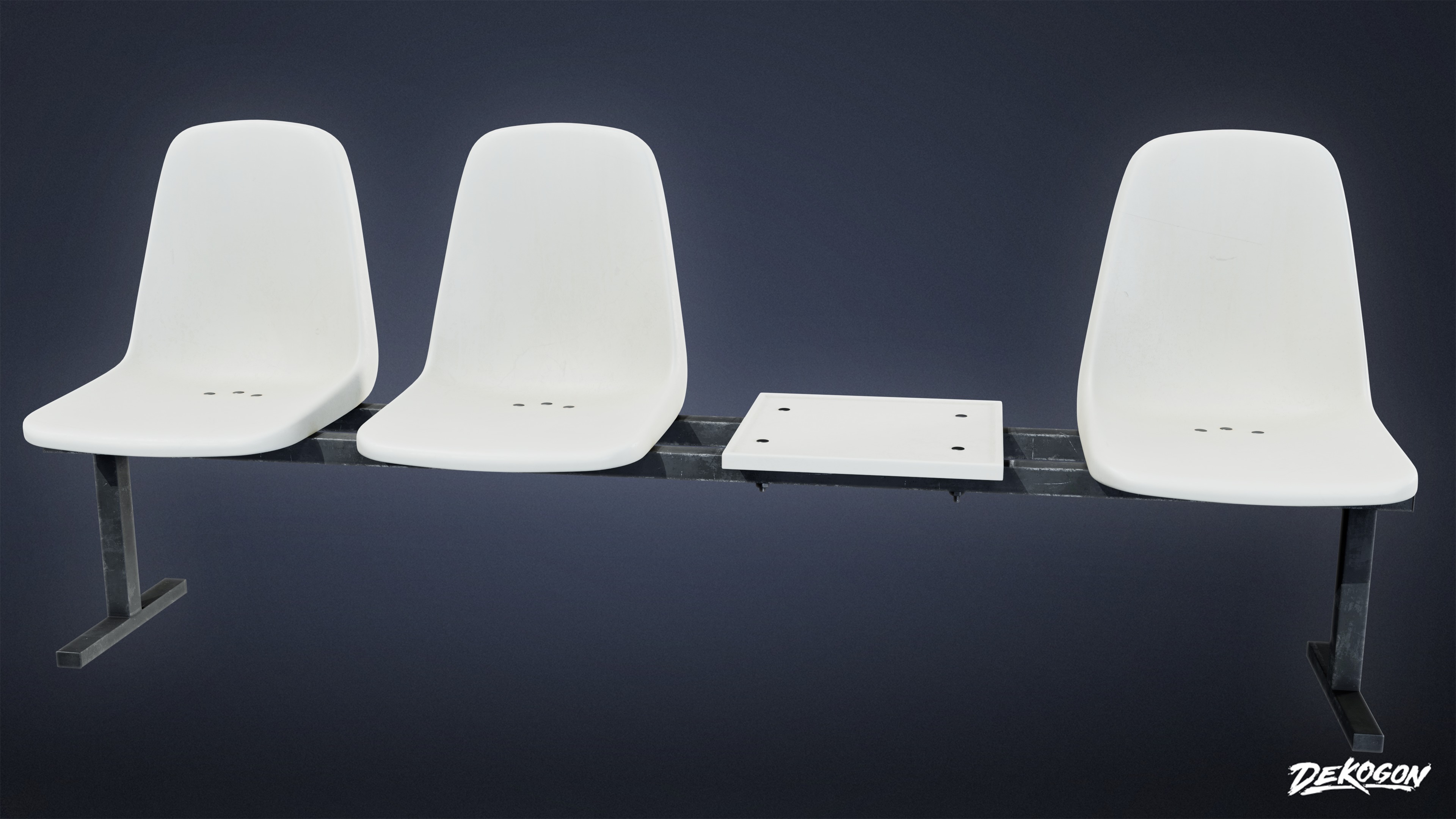 LAUNDROMAT - Bench Plastic 01 - LOW POLY AND NANITE Low-poly 3D model_3