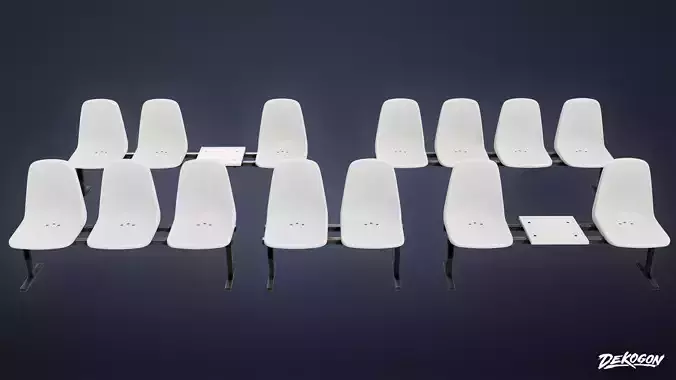 LAUNDROMAT - Bench Plastic 01 - LOW POLY AND NANITE