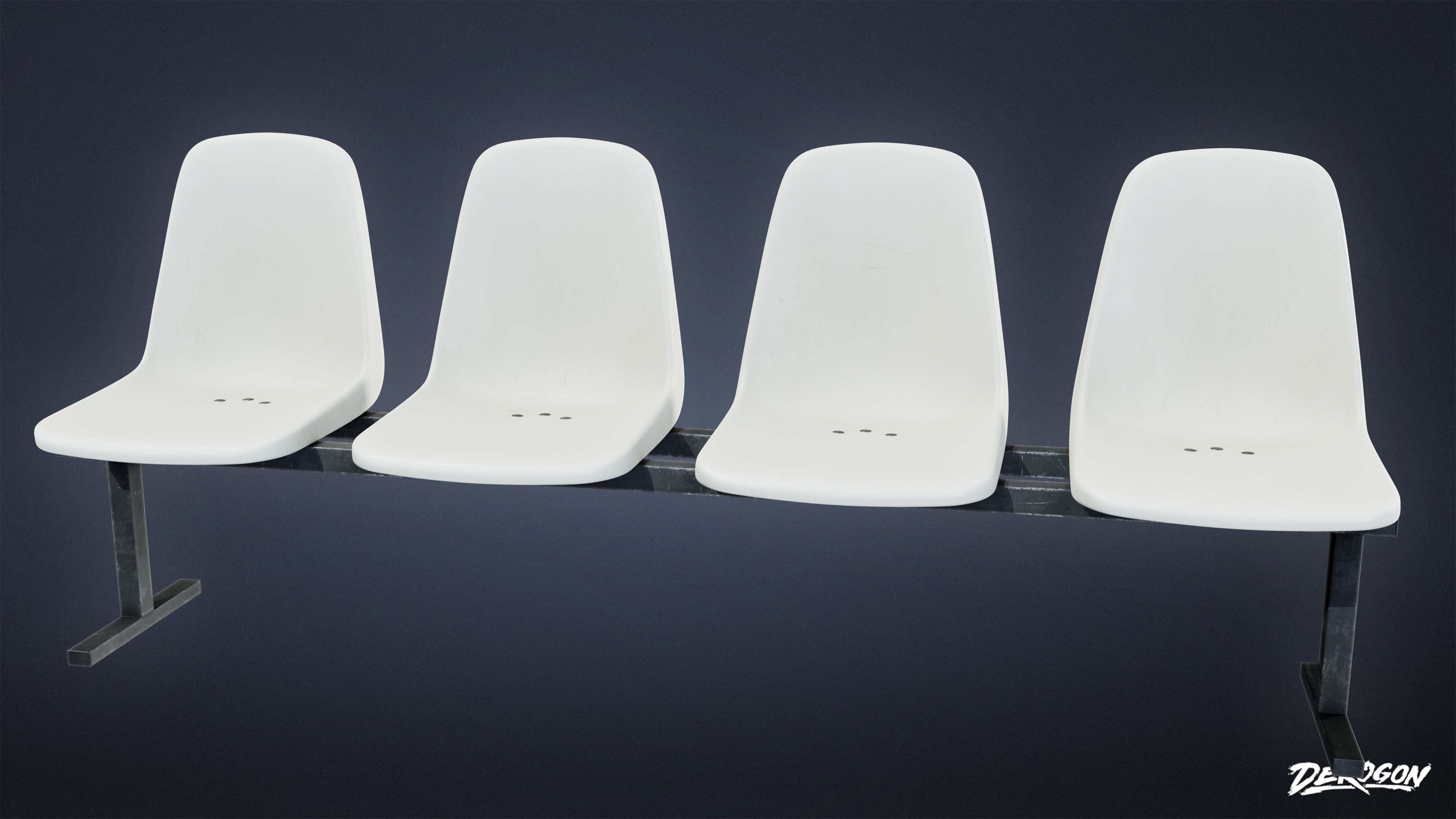 LAUNDROMAT - Bench Plastic 01 - LOW POLY AND NANITE Low-poly 3D model_2