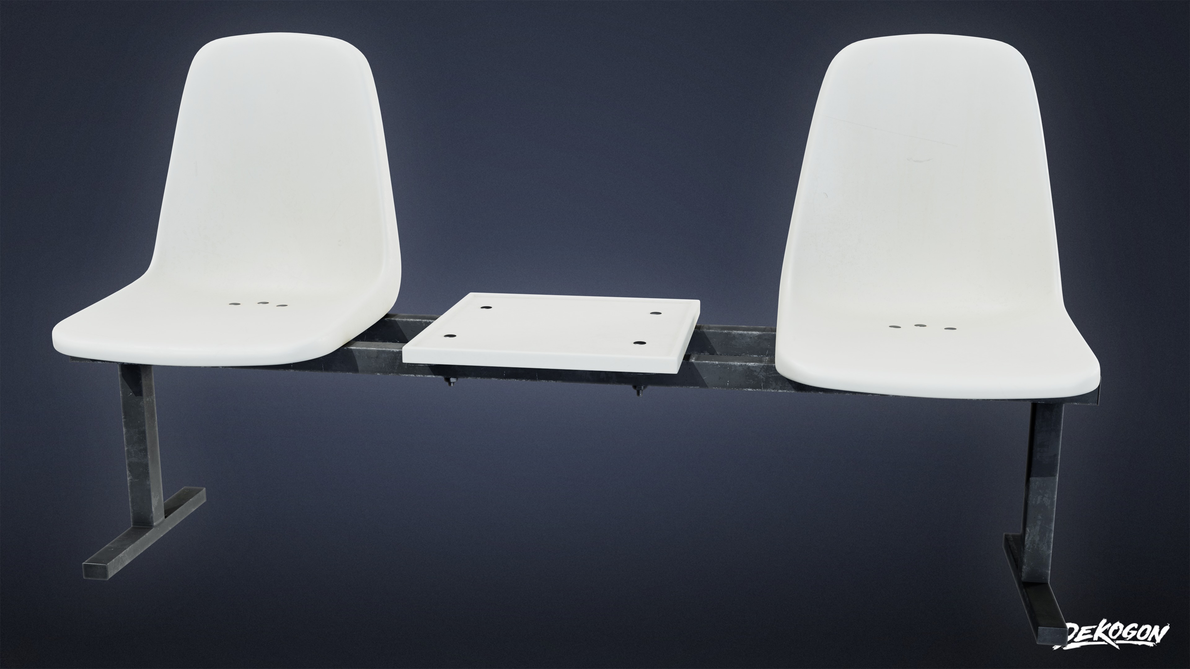 LAUNDROMAT - Bench Plastic 01 - LOW POLY AND NANITE Low-poly 3D model_5