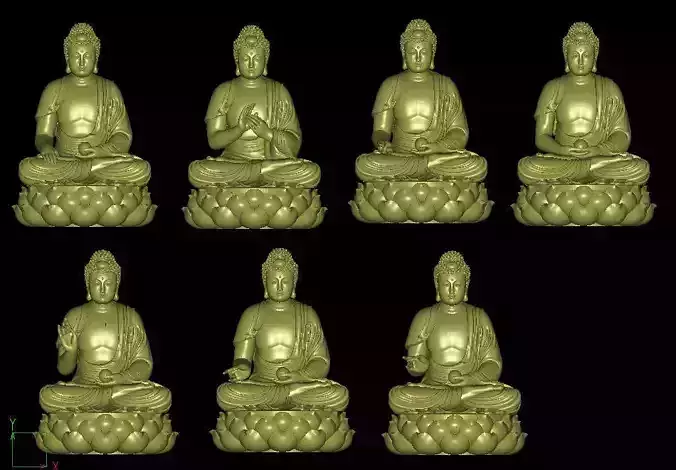 7 adida Buddhist buddha  3D print model