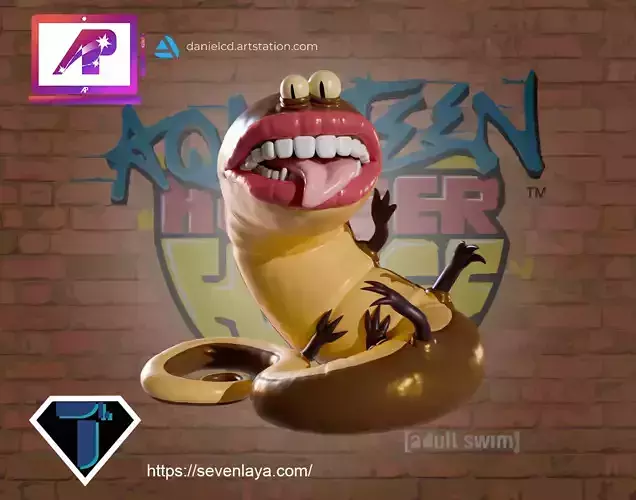 ATHF Fang Worm 3D print model