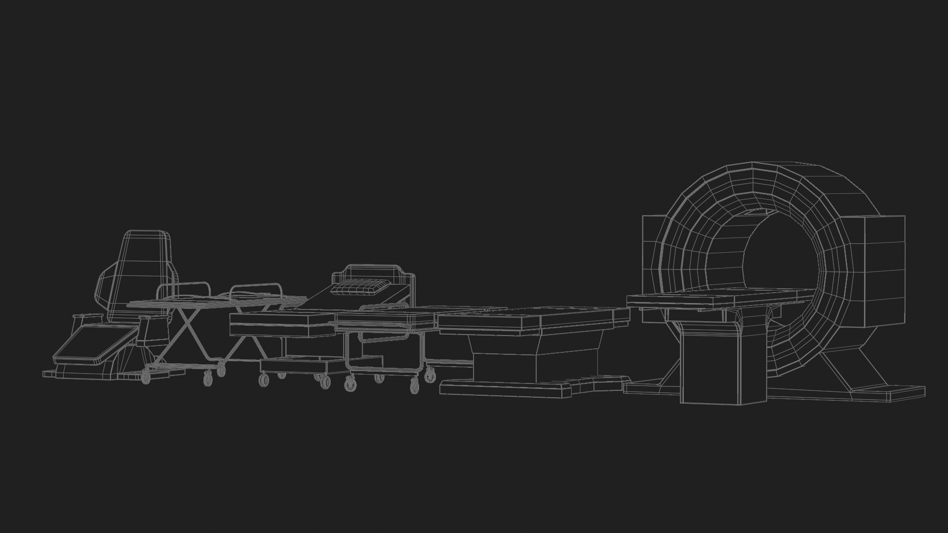 Hospital Asset Pack Low-Poly Low-poly 3D model_10