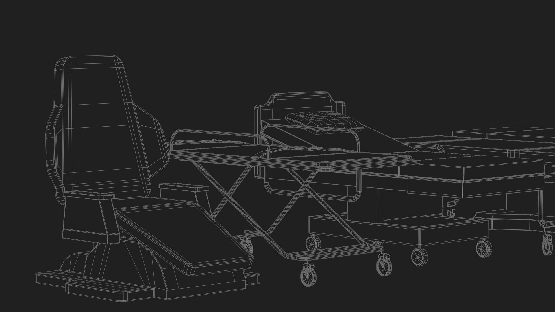 Hospital Asset Pack Low-Poly Low-poly 3D model_12