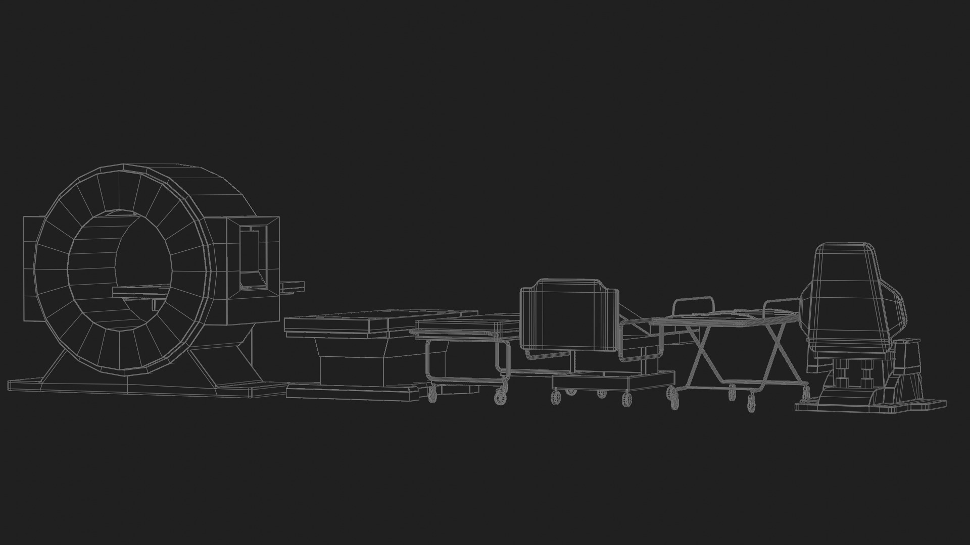 Hospital Asset Pack Low-Poly Low-poly 3D model_11