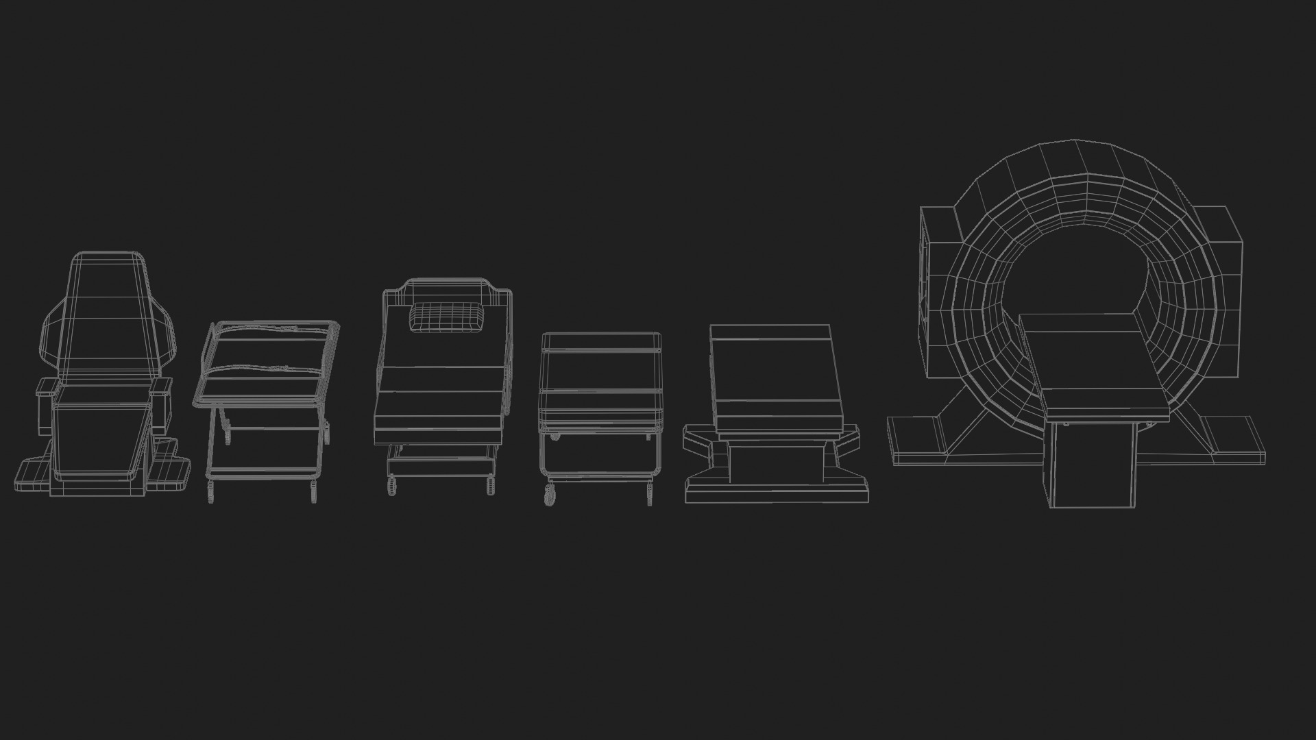 Hospital Asset Pack Low-Poly Low-poly 3D model_9