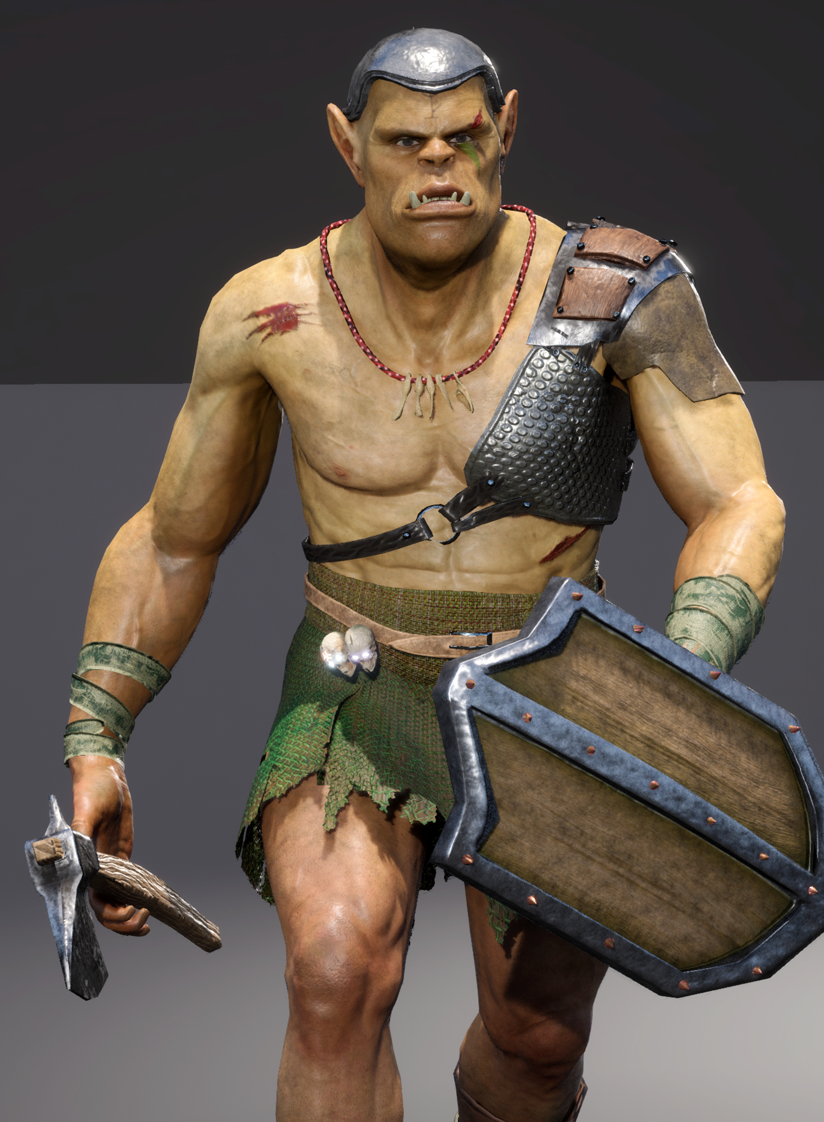 Orc game ready Low-poly 3D model_10