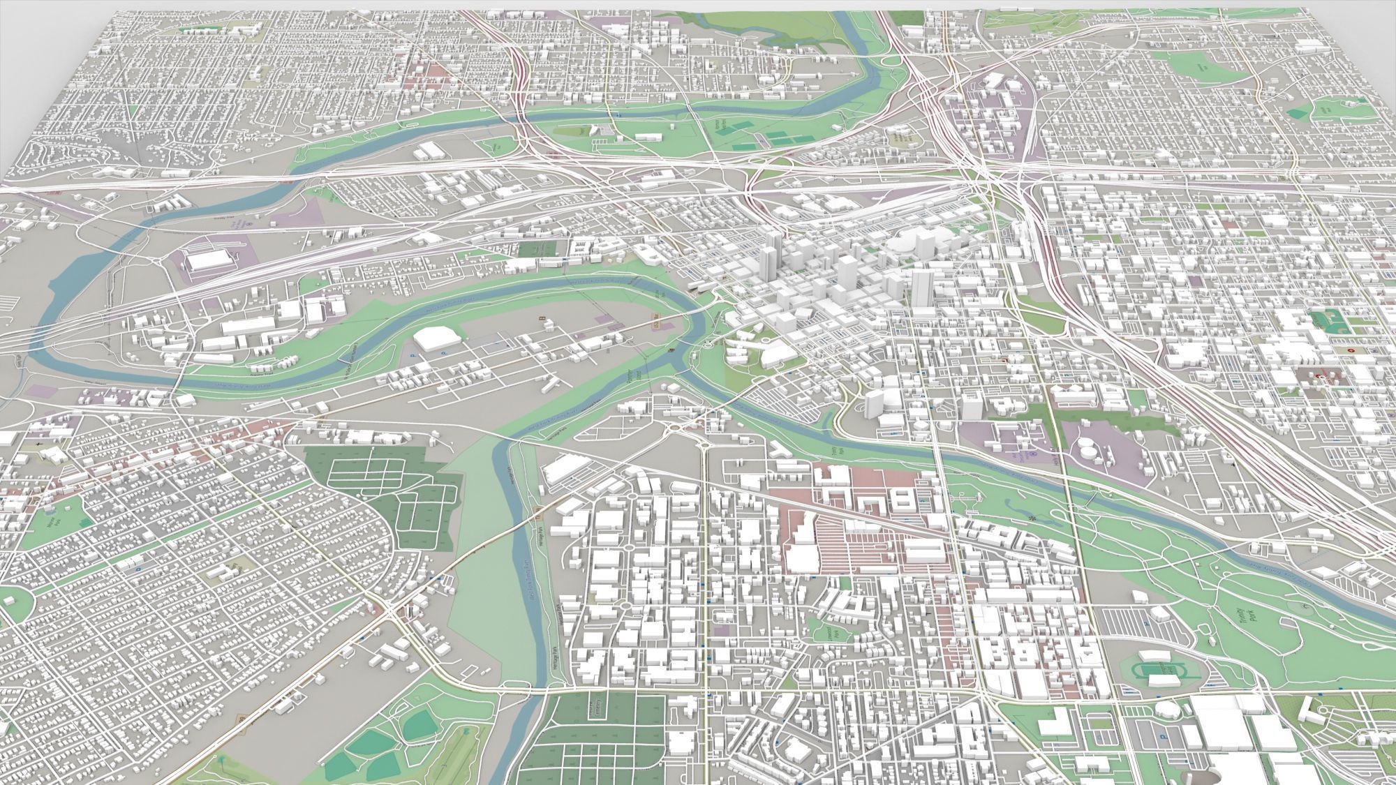 Cityscape Fort Worth Texas USA 3D model_4