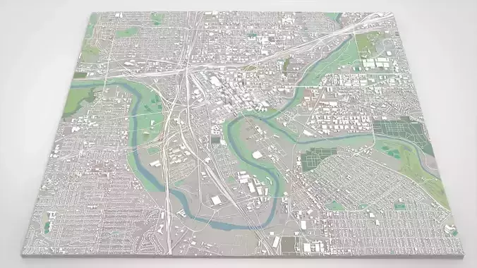 Cityscape Fort Worth Texas USA 3D model
