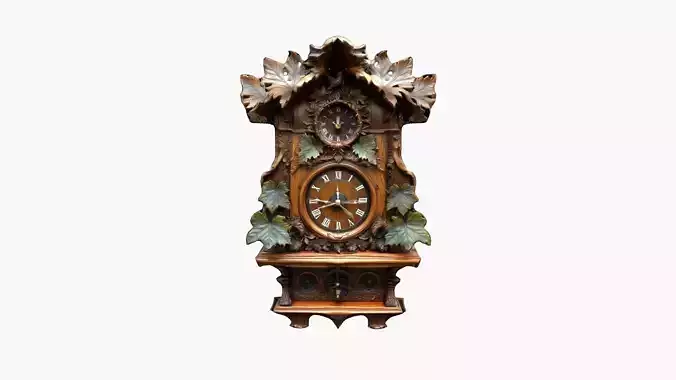 Antique Cuckoo Wooden Wall Clock