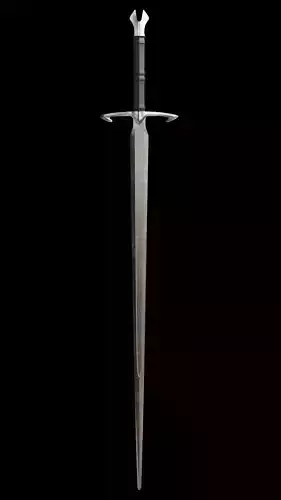 Gothic Sword 3D Model - High-Quality Fantasy Weapon