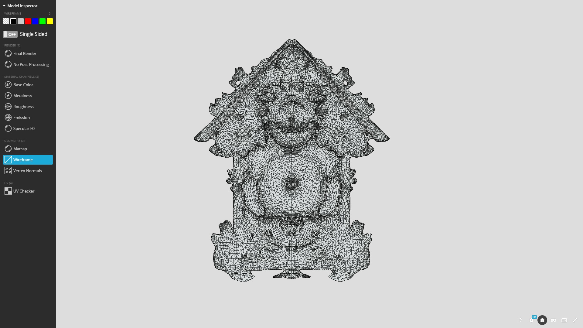 Wooden Wall Clock Low-poly 3D model_8