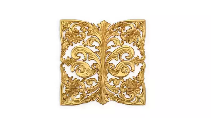 Classic decor ornament carved 46 3D model