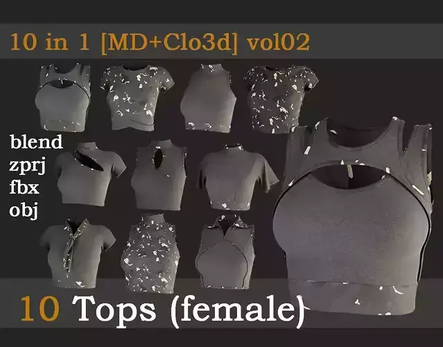 10 Tops vol02 3D model