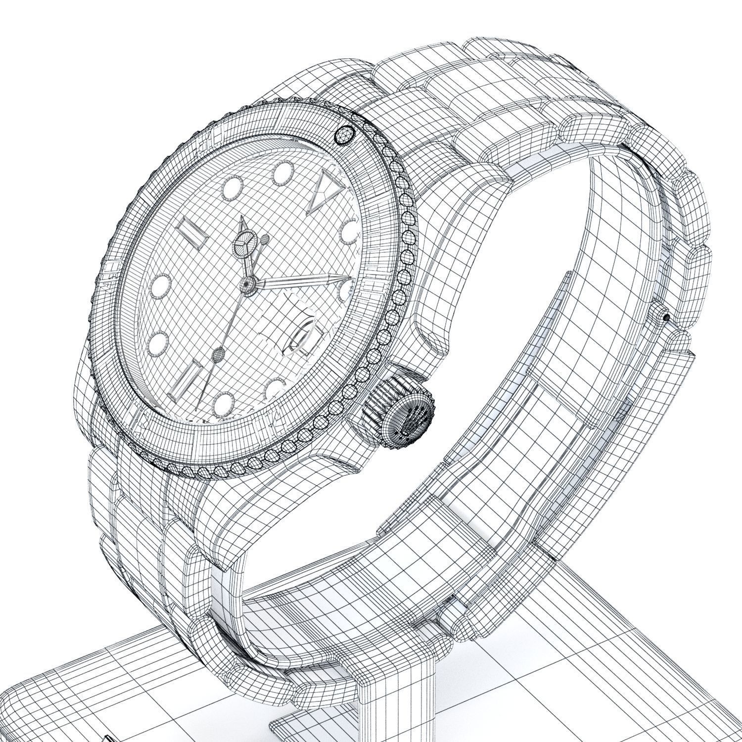 Rolex - Submariner Date 3D model_10