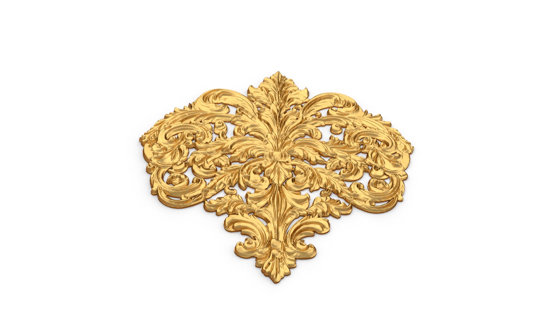 Classic decor ornament carved 47  3D model_4
