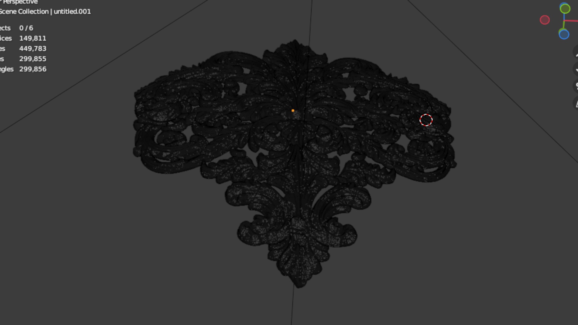 Classic decor ornament carved 47  3D model_7