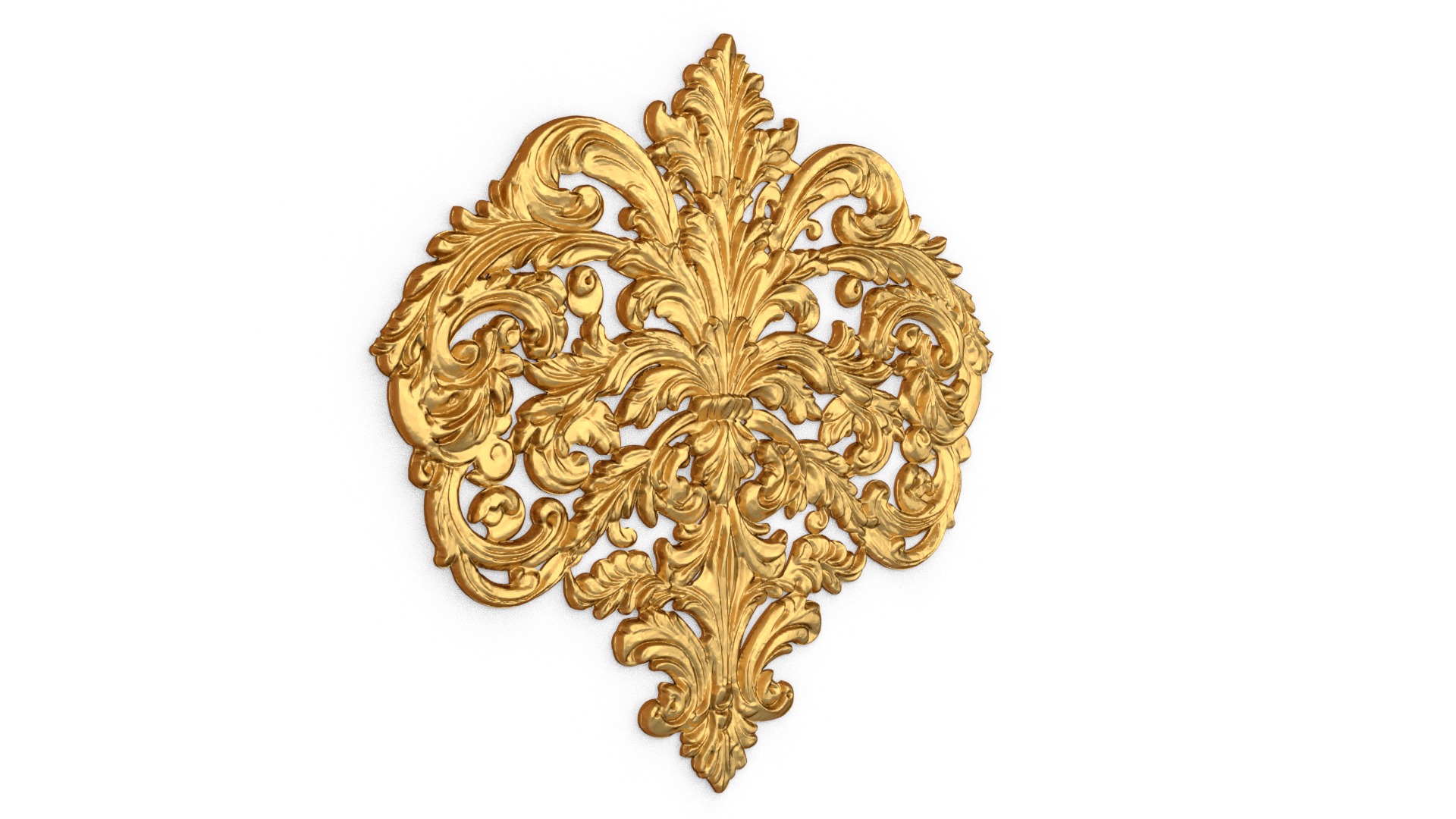 Classic decor ornament carved 47  3D model_2