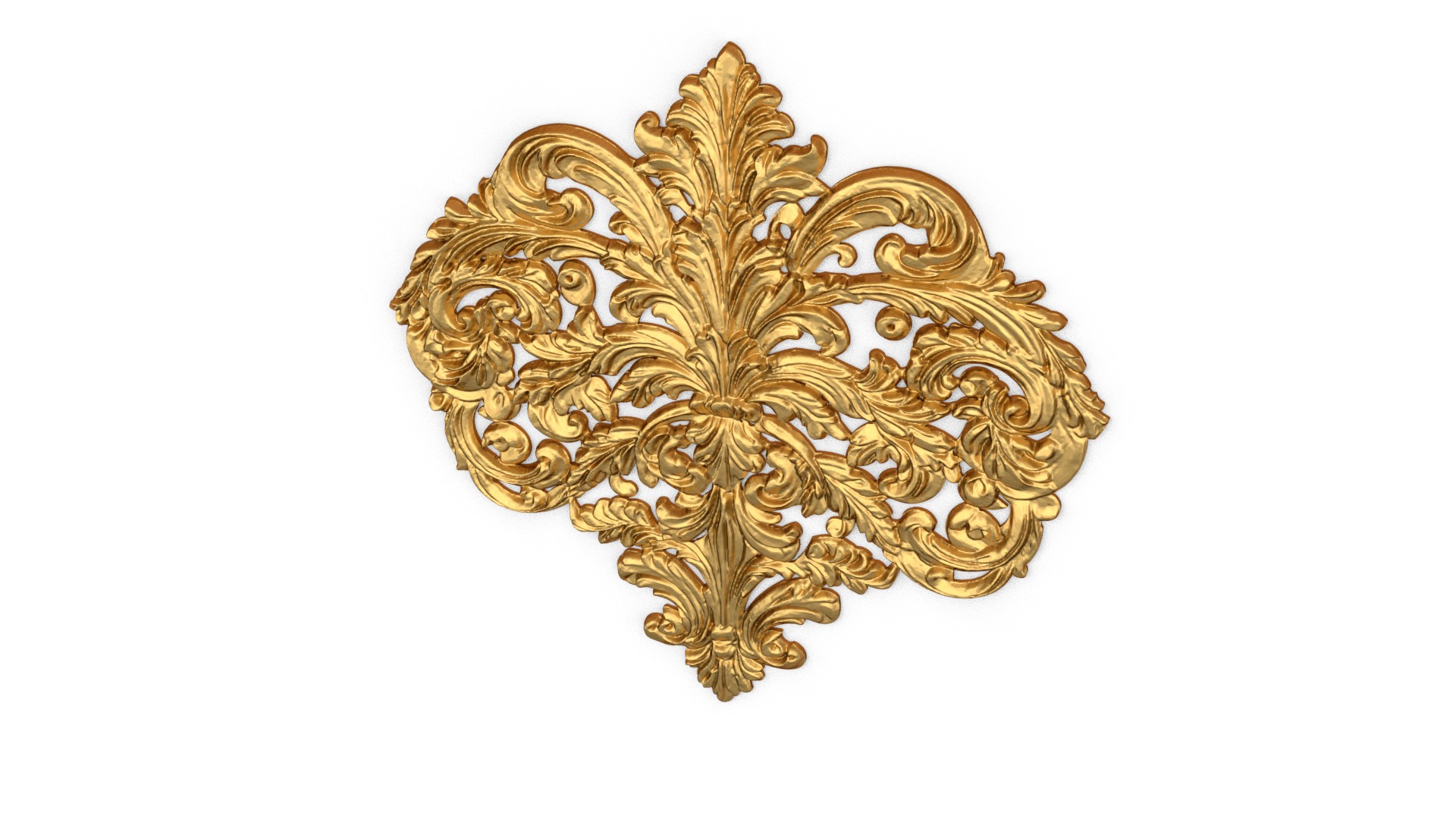 Classic decor ornament carved 47  3D model_3