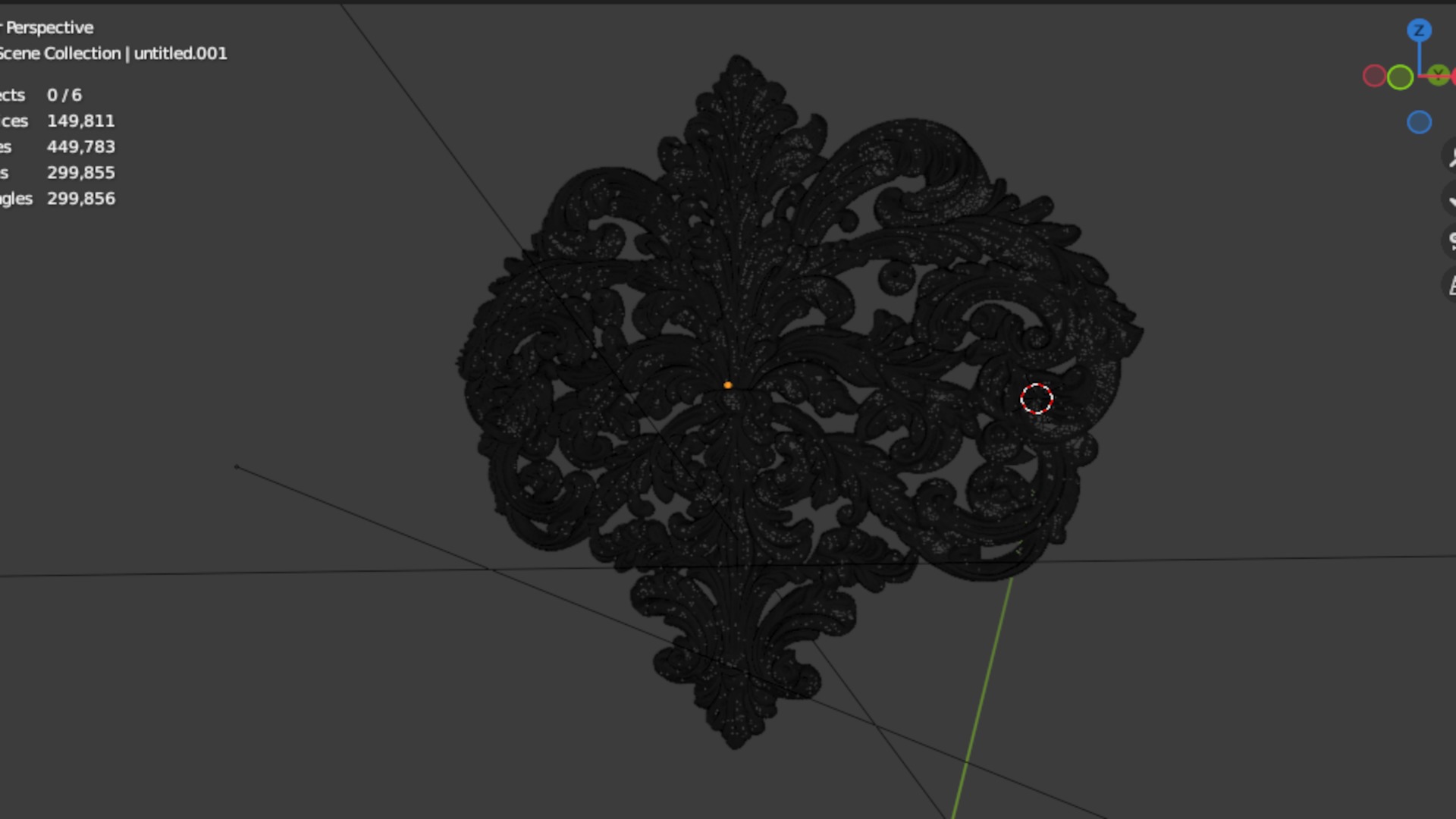 Classic decor ornament carved 47  3D model_6