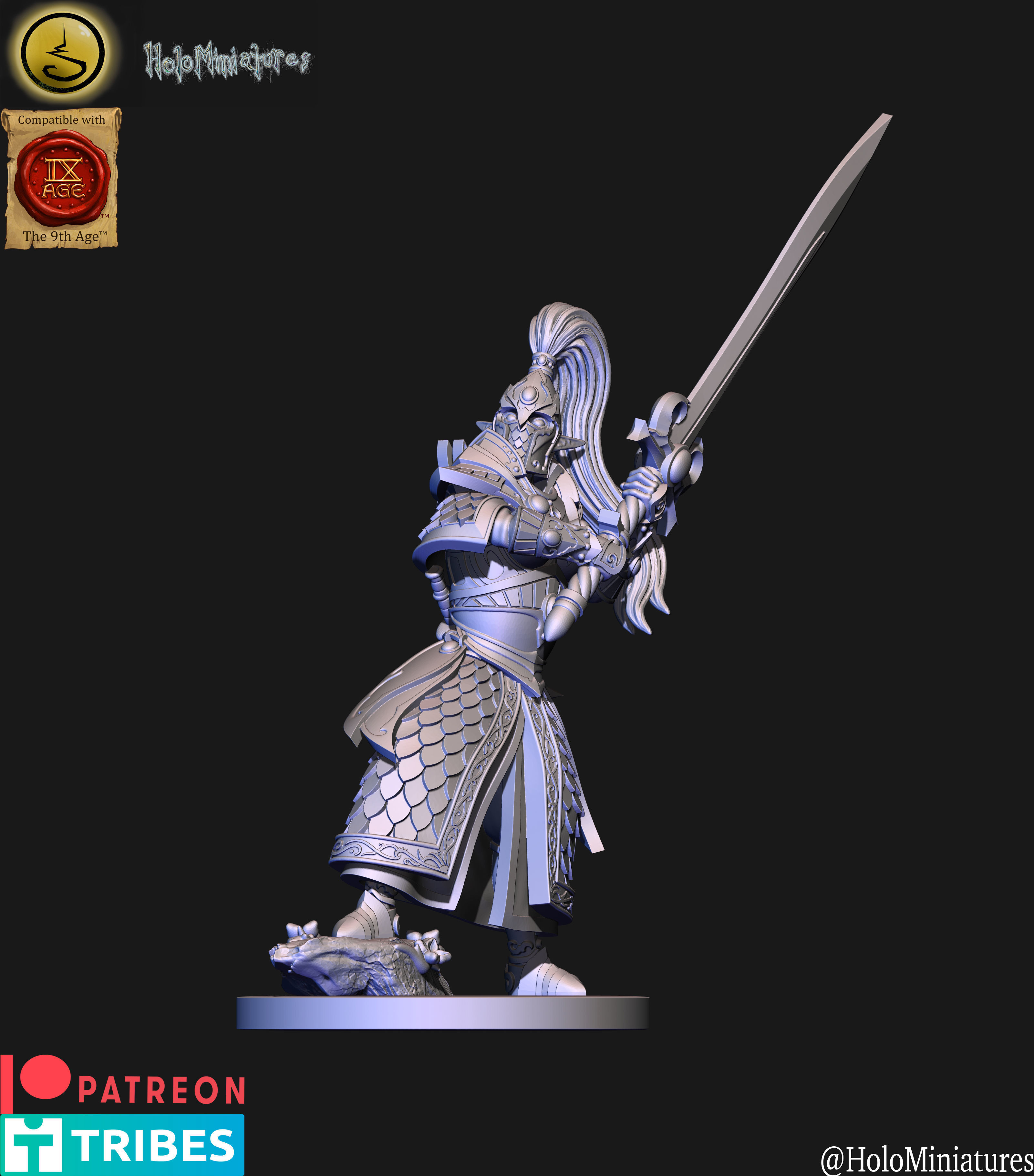 High elves Swordmasters elf 3D print model_4
