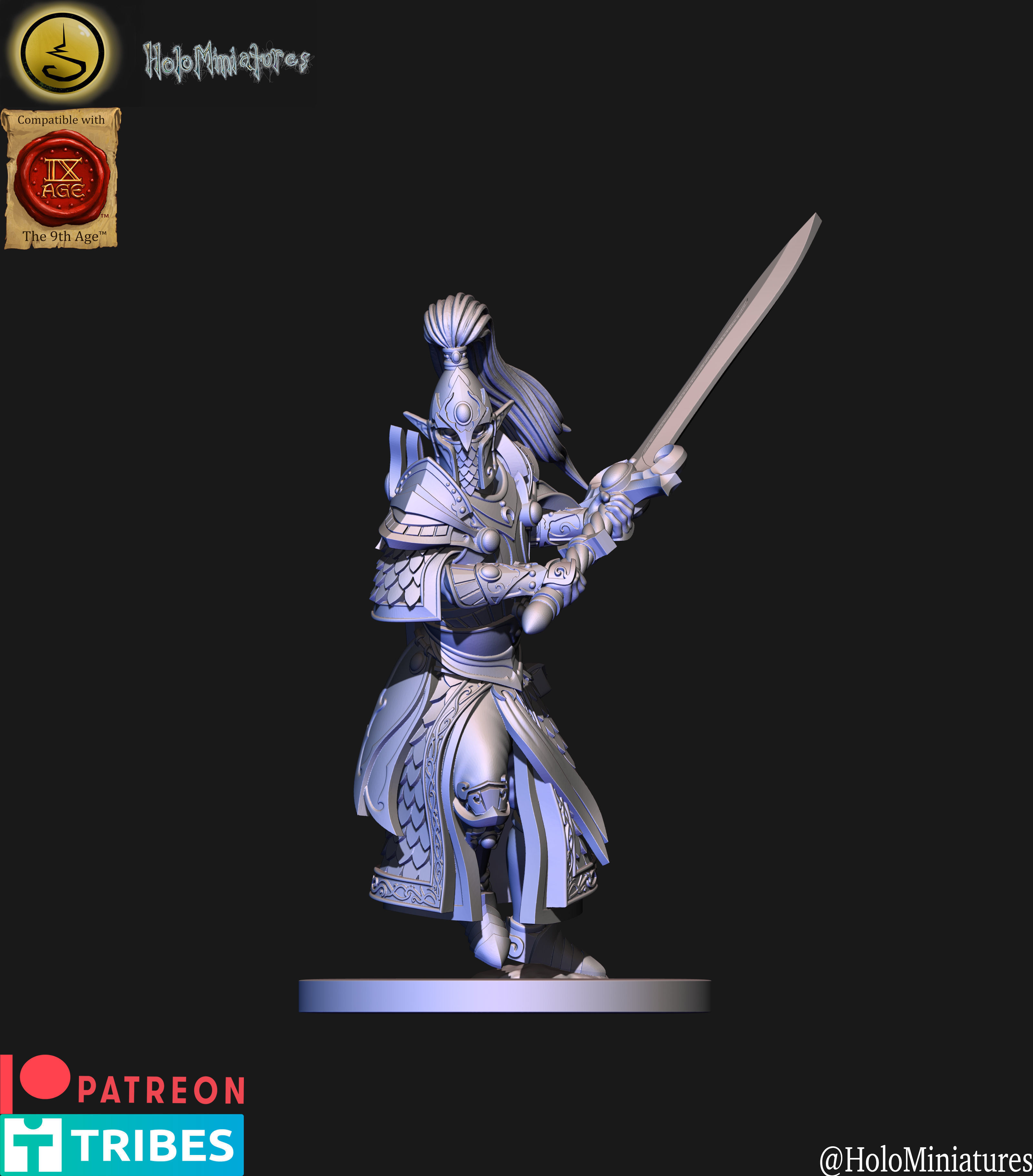 High elves Swordmasters elf 3D print model_3