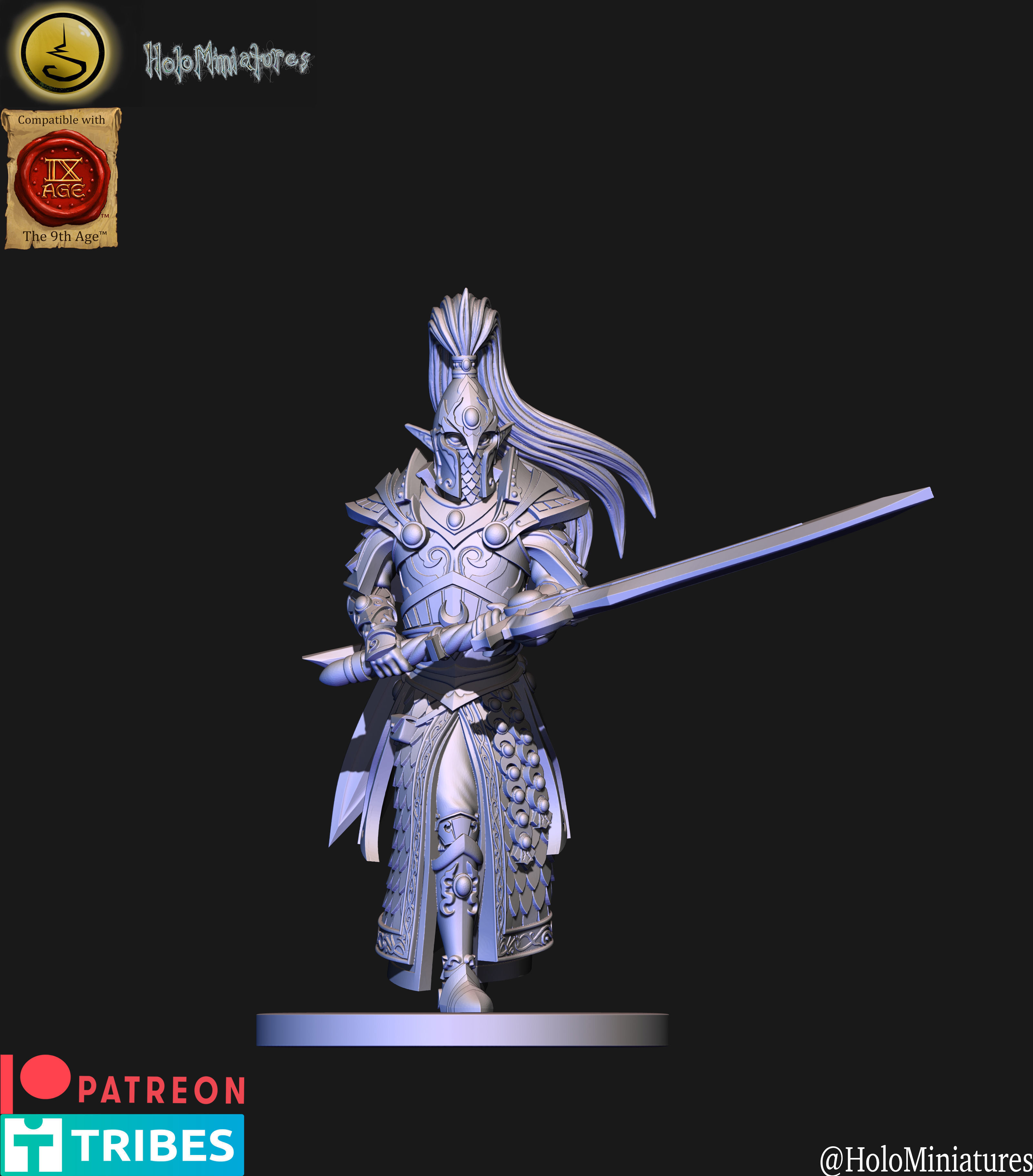 High elves Swordmasters elf 3D print model_17